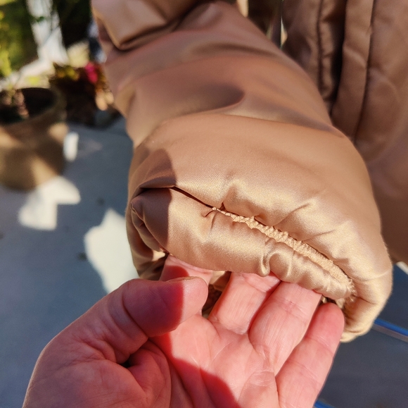 Me George satin metallic gold puffer coat - Picture 6 of 16